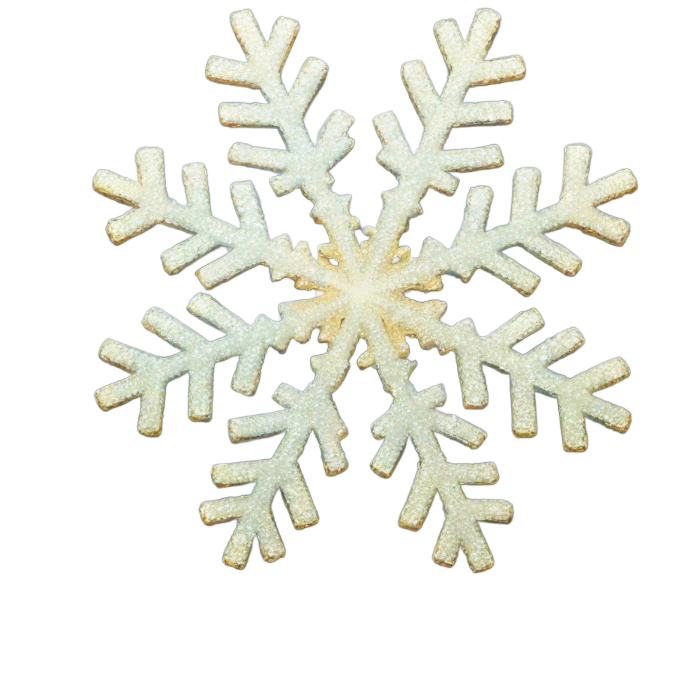 Glittery winter flake emoji