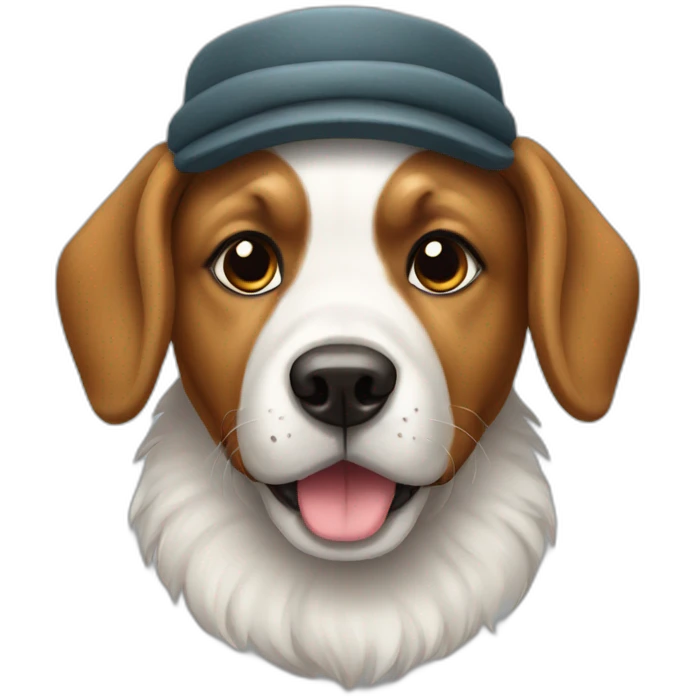 dog wearing Ushanka emoji