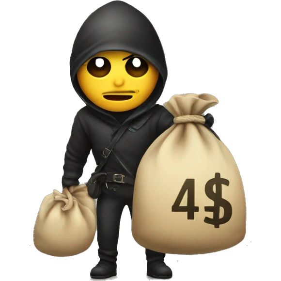 thief with a money bag emoji