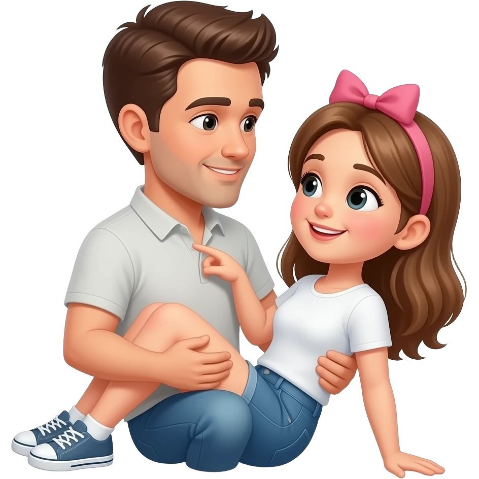 a man and a girl in sex position emoji