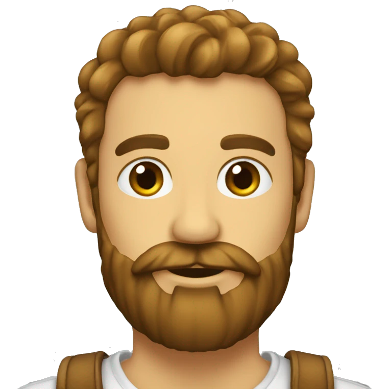 Canoso y barba candado emoji