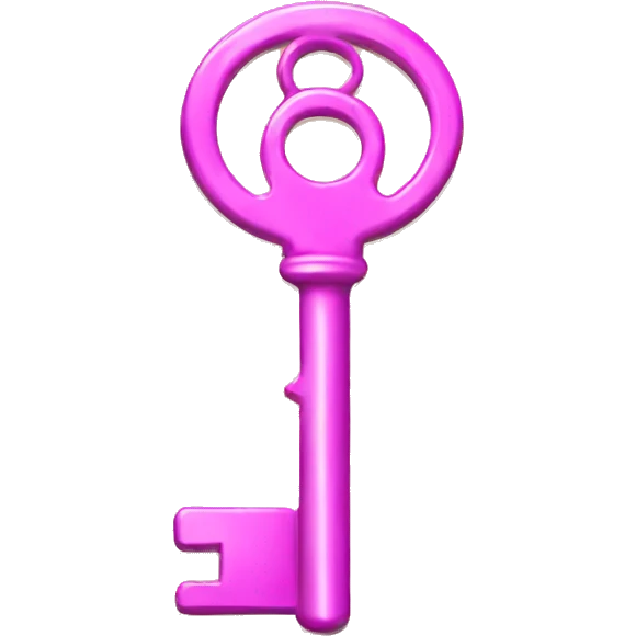 Pink key  emoji
