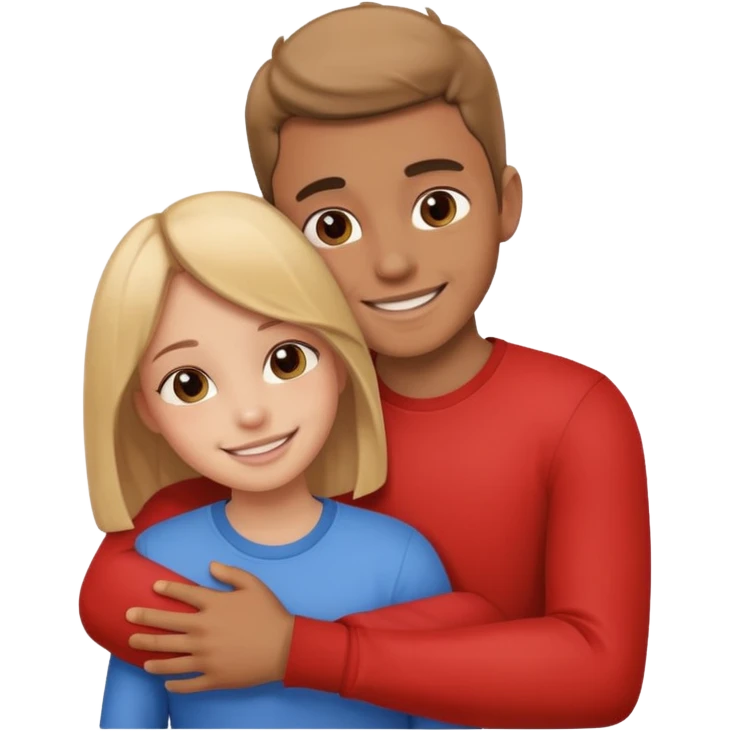 Brother and sister emojis hug emoji