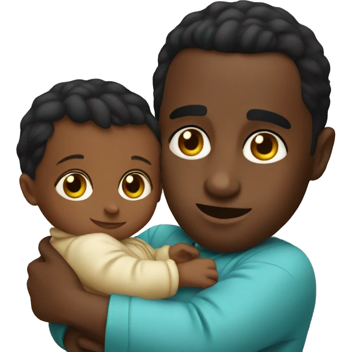 Diddy holding a baby emoji