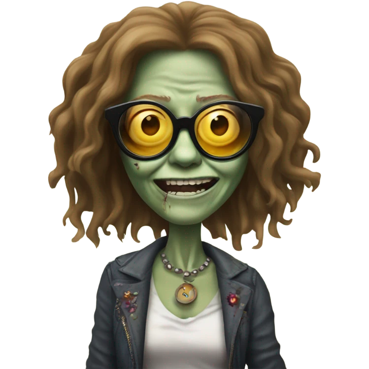  janis joplin zombie  dancing (wearing circle glasses) emoji