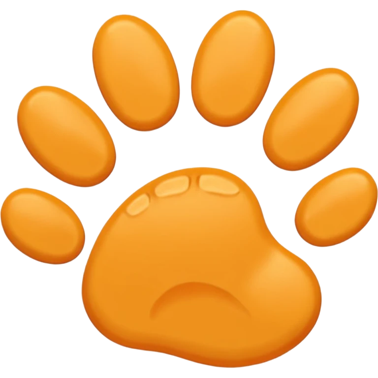 a very light pale pastel yellow-orange pawprint emoji