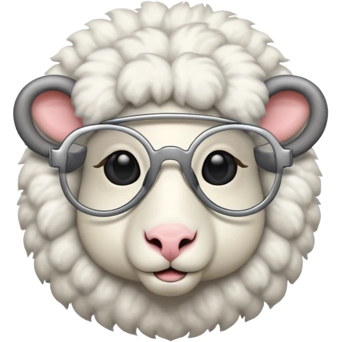 cyber sheep with cool electro glasses emoji