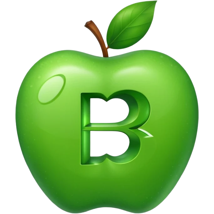 Empty apple like o with letter B in the midlle emoji