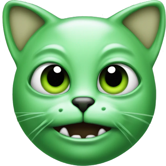 glorp cat alien green emoji