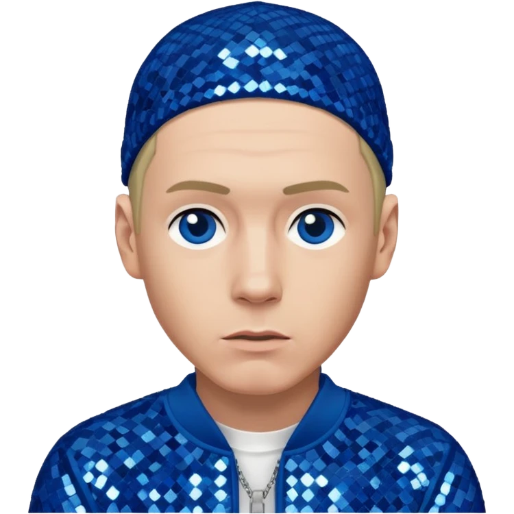Eminem with blue sequin outfit emoji