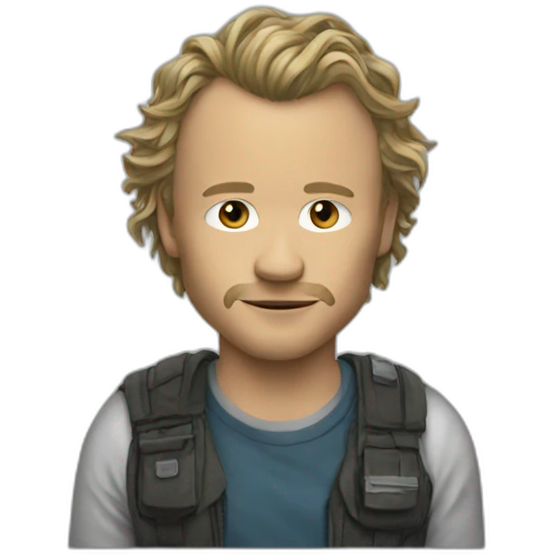 Heath Ledger wearing tee emoji