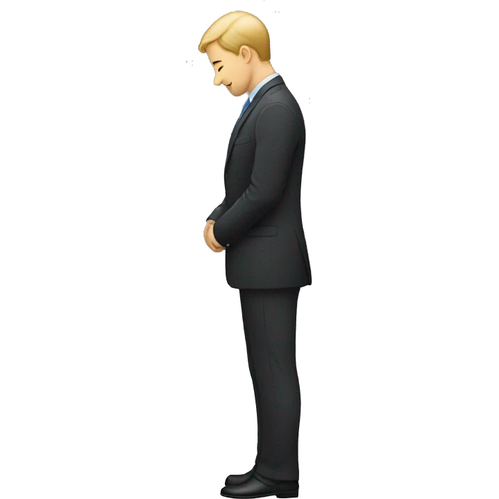 person bowing while standing formal greeting emoji