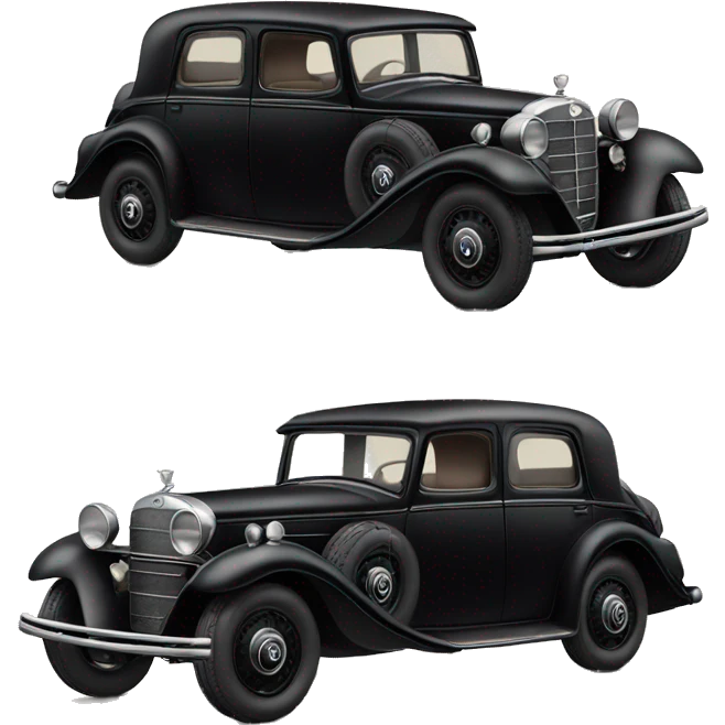 Black Mercedes from 1930s emoji