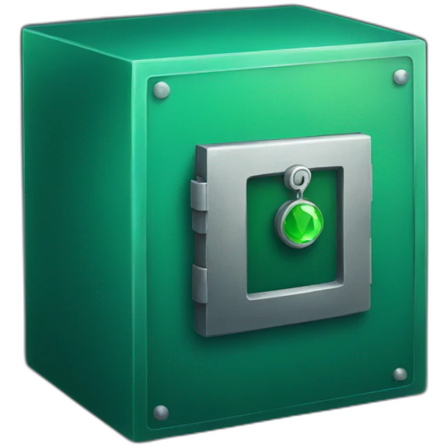 safe, emerald emoji