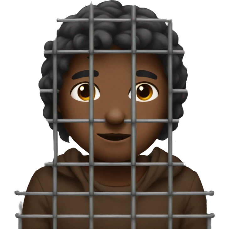 dark brown caged heart emoji
