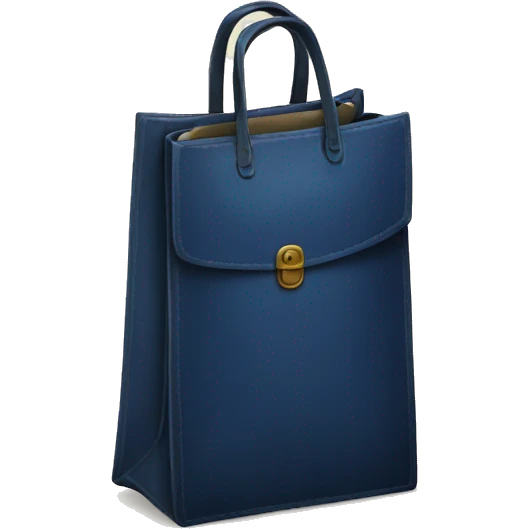 vintage bag with book dark blue emoji