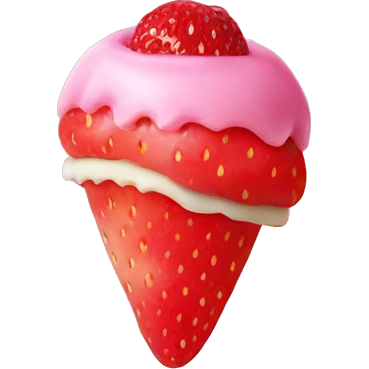 fancy pink pastry strawberry two layers emoji