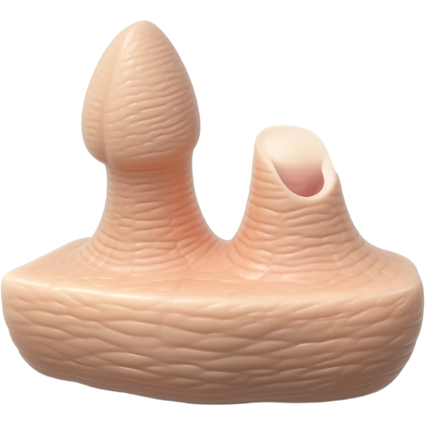 A realistic flesh dildo anatomically correct, veiny emoji