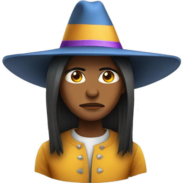 cara triste con sombrero emoji