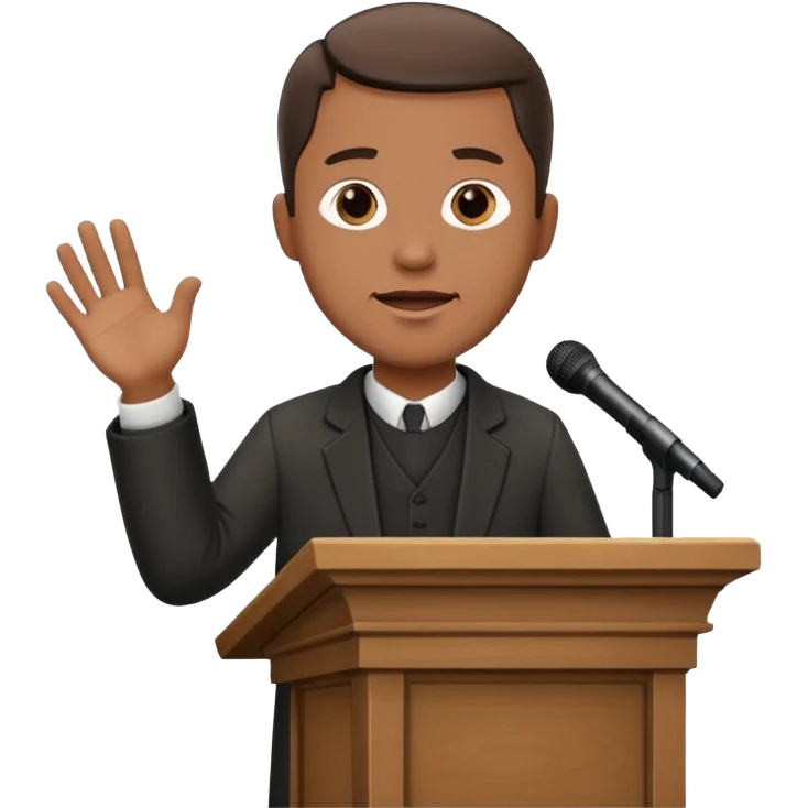 pastor preaching in front of a pulpit emoji