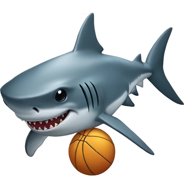 shark playing with a ball emoji