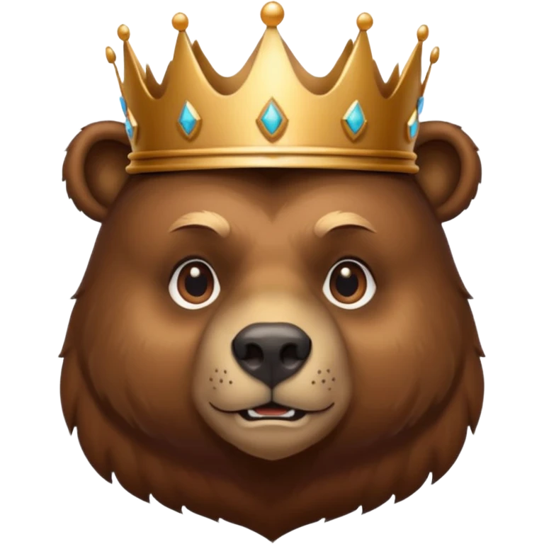 Bear with bronze crown — strong and gentle emoji