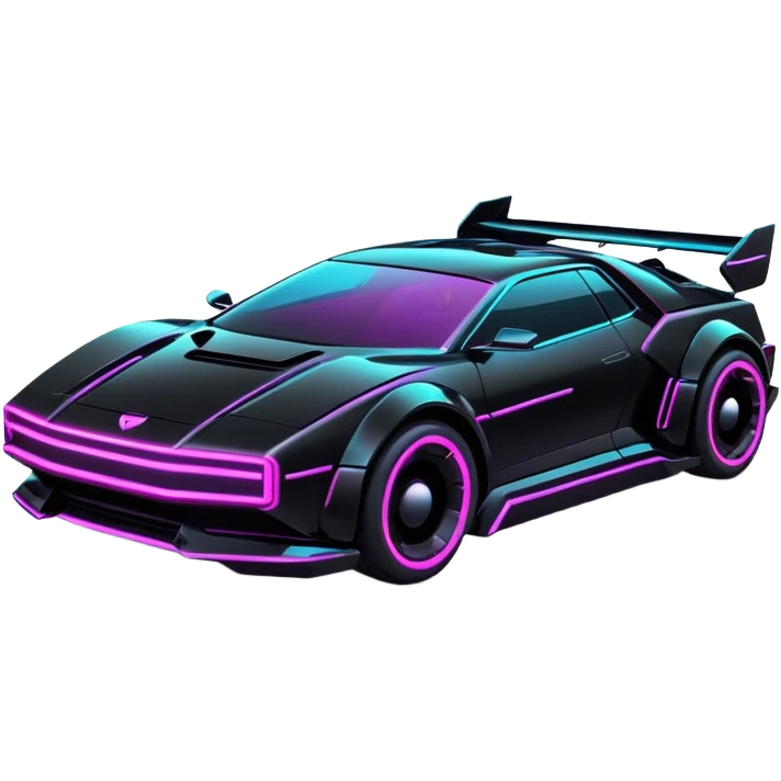 Dark night cyberpunk car  emoji