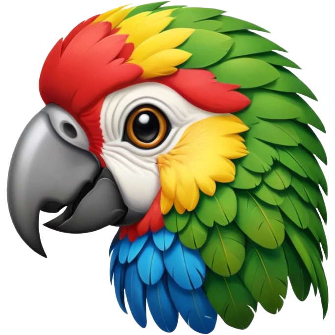 Parrort with face art  emoji