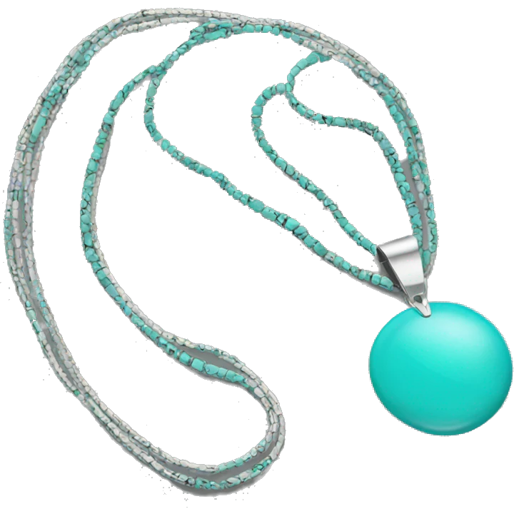 Turquoise necklace emoji