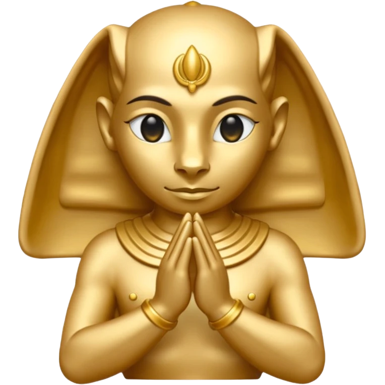 Emoji of sphinx with hands in front side emoji