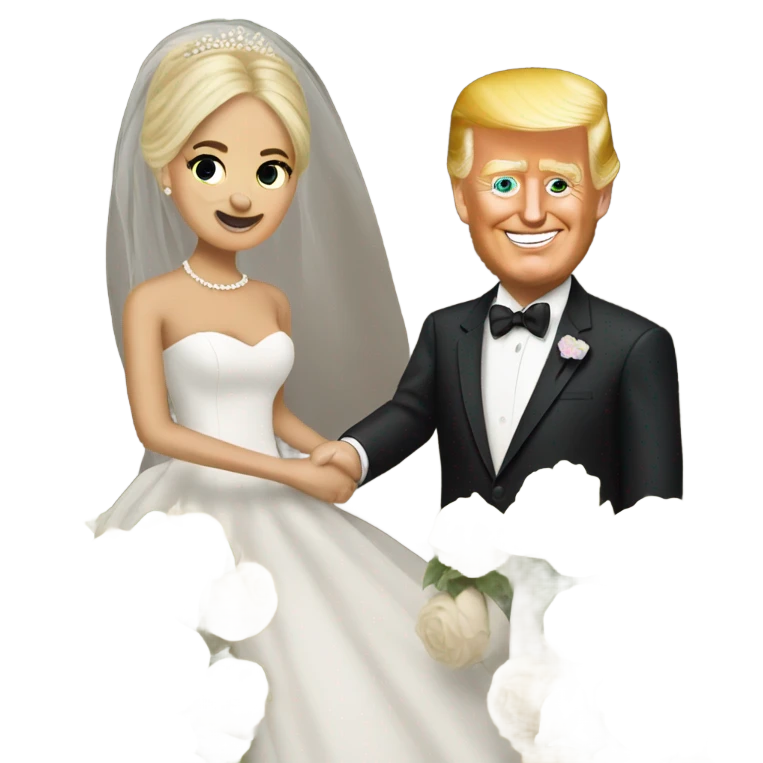 Trump and Biden wedding emoji