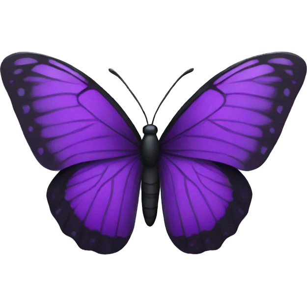 Black purple butterfly emoji