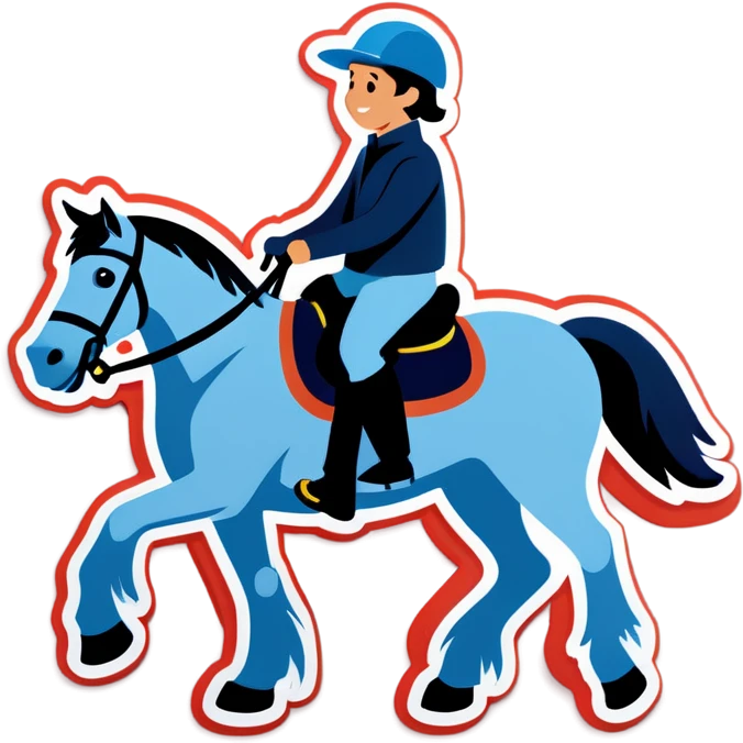 Dog riding a horse emoji
