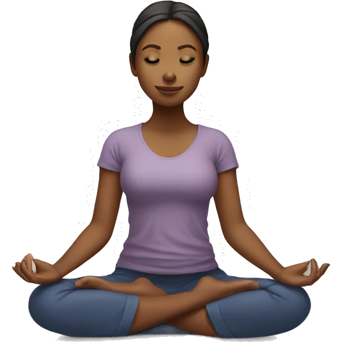 girl in lotus position emoji