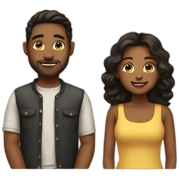 Cute couple emoji
