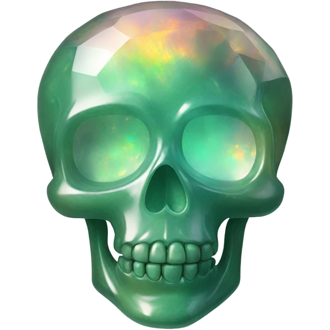 Opal gemstone skull crystal emoji