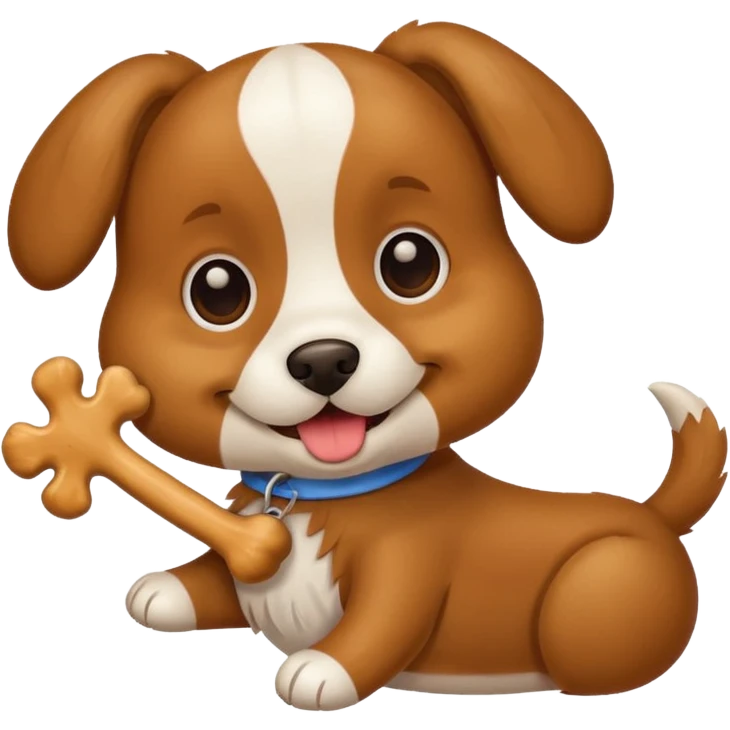 Dog with bone Toy emoji