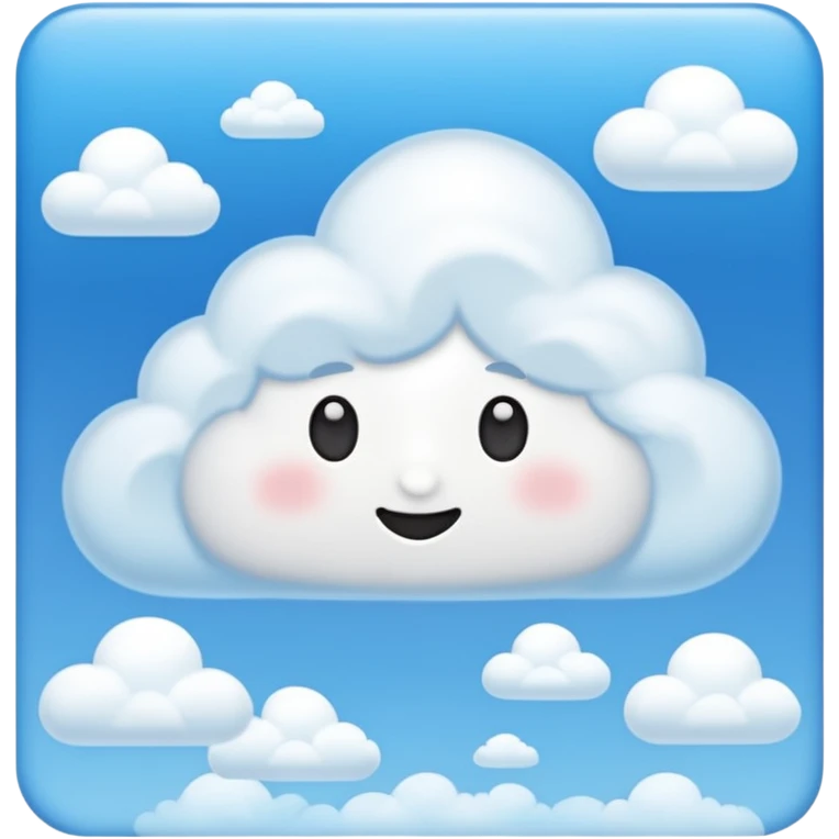 blue sky with clouds background emoji