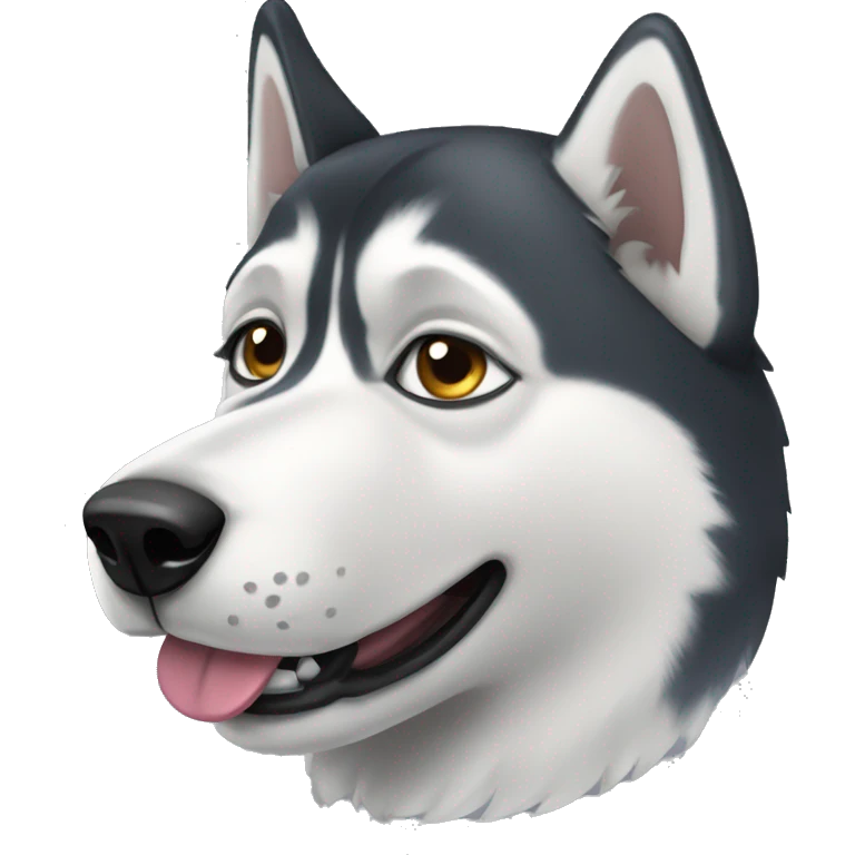 Husky with a monocle emoji