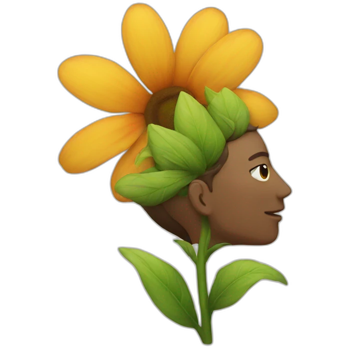 flower with human head emoji