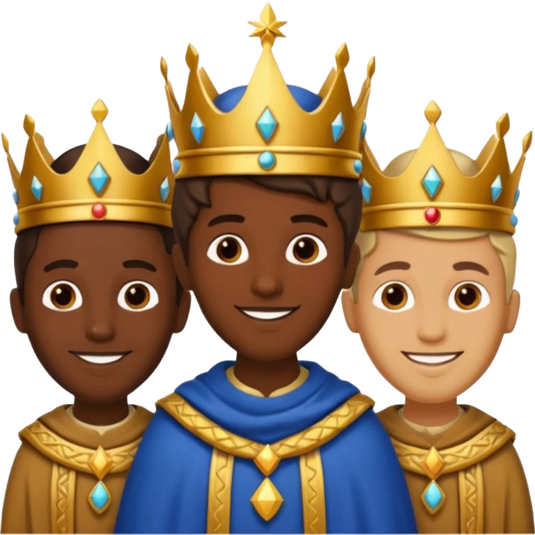 Hola quiero que me hagas un emoji de los tres Reyes Magos juntos Baltasar Gaspar y Melchor emoji