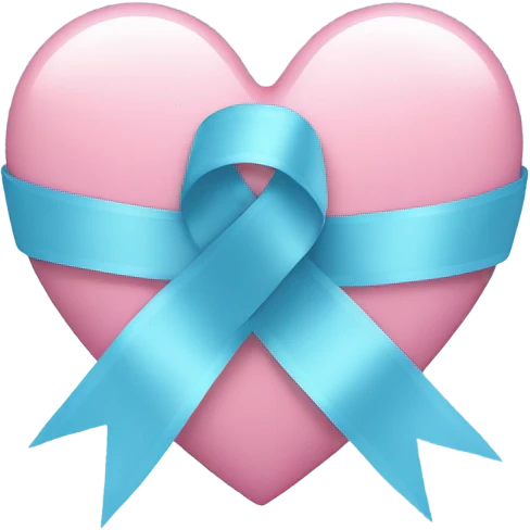 Light blue heart with a ribbon emoji