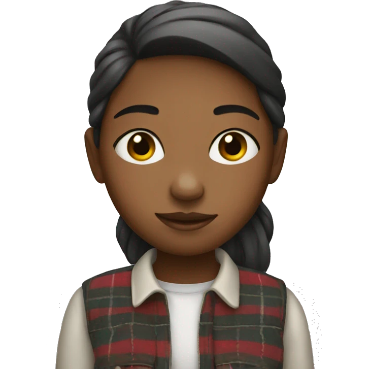 girl with plaid  emoji