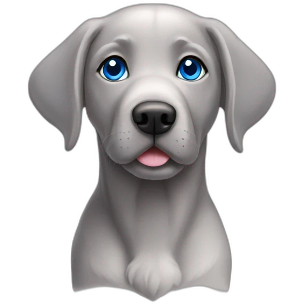 silver labrador with blue eyes emoji