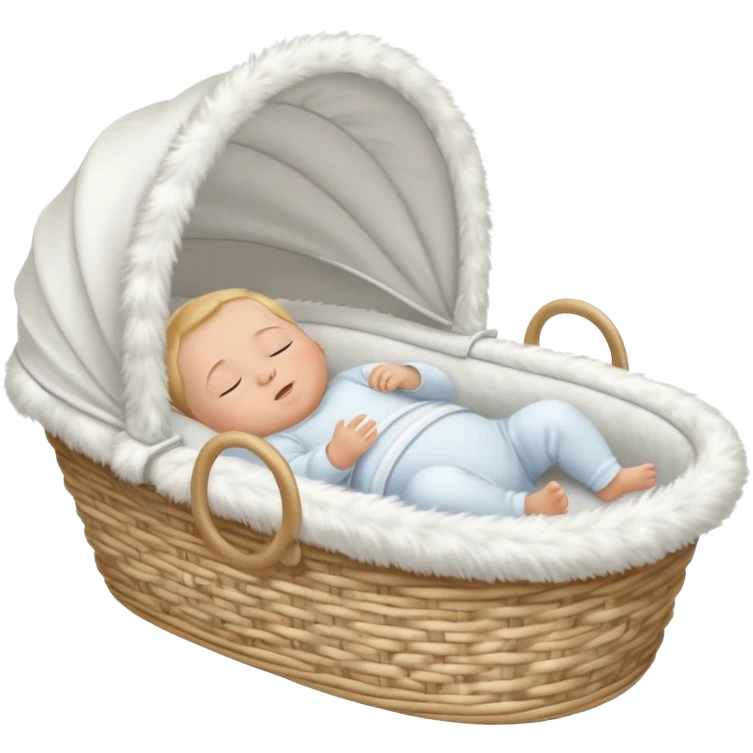 White dreamy bassinet for a baby emoji