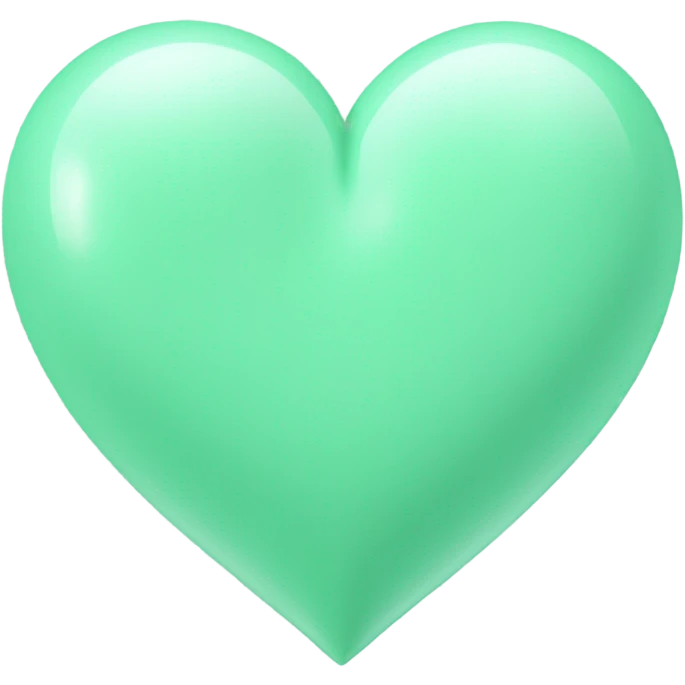 mint green heart  emoji