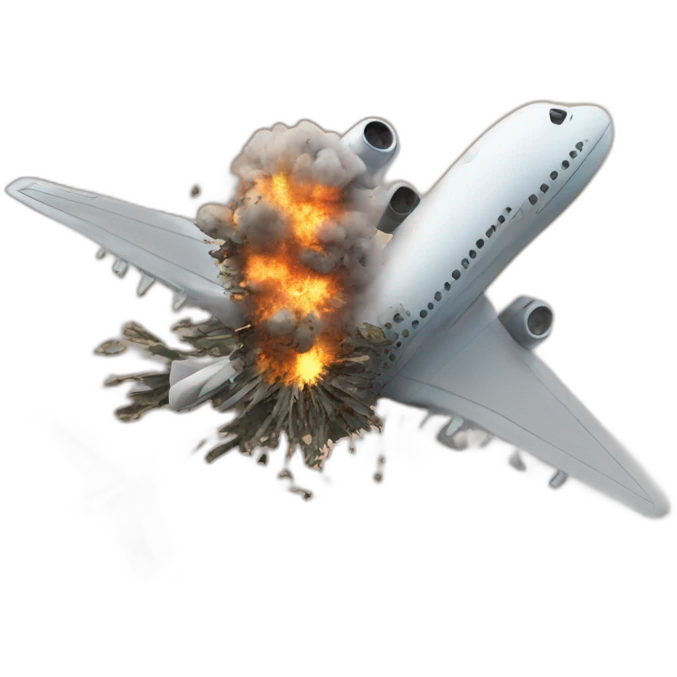 Plane crash in double tower emoji