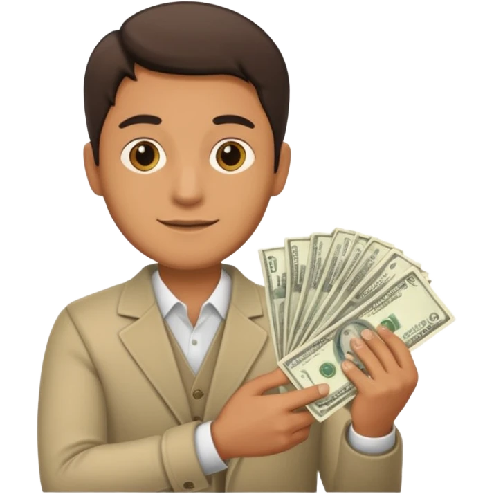 Maintenance guy with money emoji