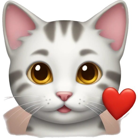 Kitty with heart emoji
