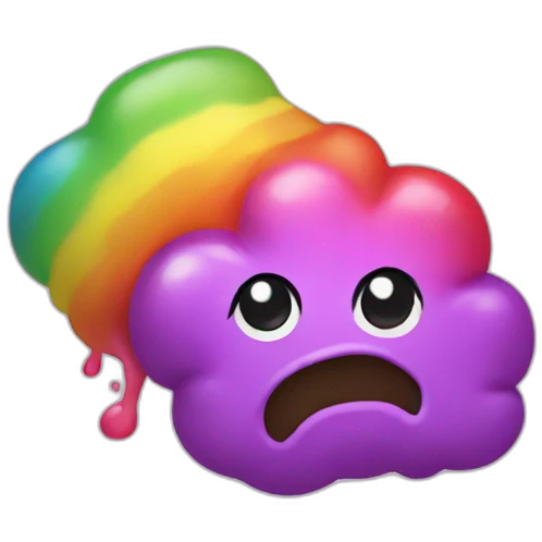 Rainbow poop emoji